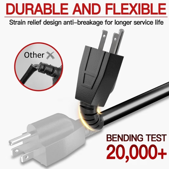 25FT Outdoor Extension Cord - Black - Picture 4 of 7